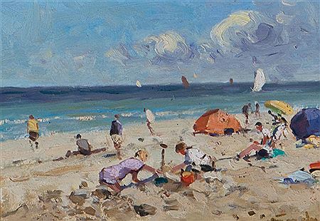 Figures on Beach