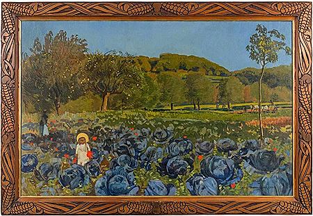 Blaukrautacker, 1900 by Hans Sandreuter - Auction record, sale price, and art valuation. Compare with similar artists and explore comparable artworks.