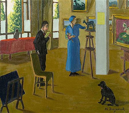 Visit à la galerie around 1914