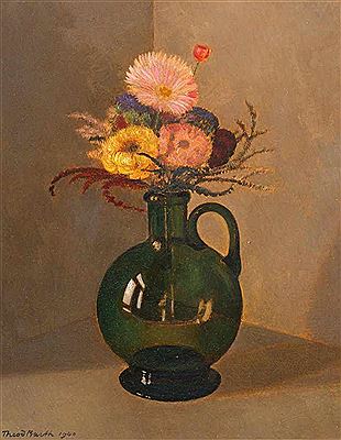 Blumenstrauss in Glaskrug, 1940 by Theodor Barth - Auction record, sale price, and art valuation. Compare with similar artists and explore comparable artworks.