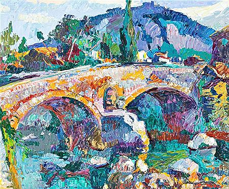 Bridge of Pollença by Ramon Nadal Horrach - Auction record, sale price, and art valuation. Compare with similar artists and explore comparable artworks.