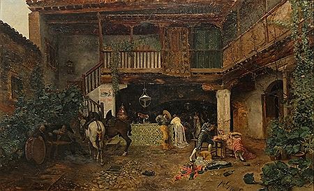 Posada granadina by Juan Bautista de Guzmán Orante - Auction record, sale price, and art valuation. Compare with similar artists and explore comparable artworks.