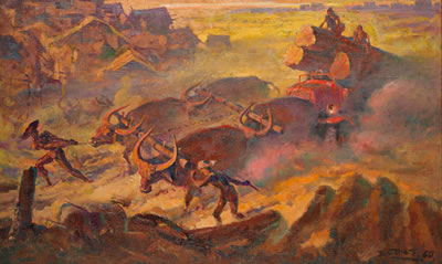 Buffaloes at Work