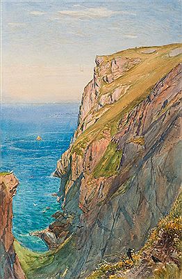 Sample artwork by Charles Reginald Aston (1832 - 1908), known for landscape and seascape painting, watercolor - View similar artists and auction records