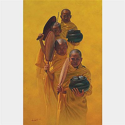 Sample artwork by Aung Kyaw Htet (Born 1965), known for painting - View similar artists and auction records
