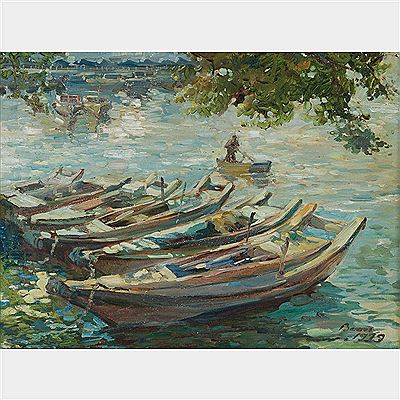 River Scene by Tay Boon Pin - Auction record, sale price, and art valuation. Compare with similar artists and explore comparable artworks.