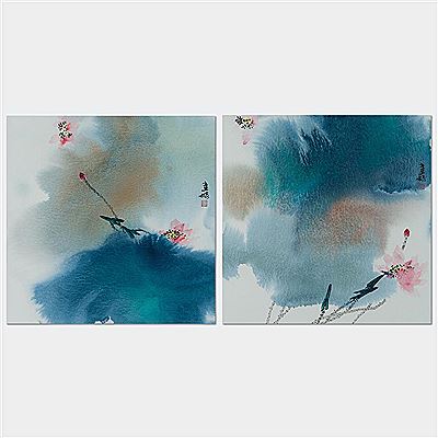 Lotus I & II (pair) by Kian Tan - Auction record, sale price, and art valuation. Compare with similar artists and explore comparable artworks.