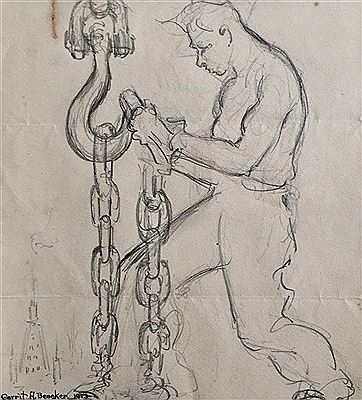 No. III Attaching Chains To Pulley