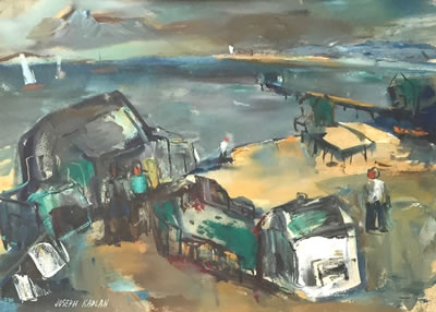 Fishing Shack with Figures