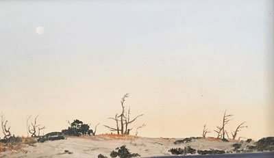 Rising Moon Over the Dunes, 1986