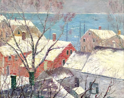 Red House in Winter