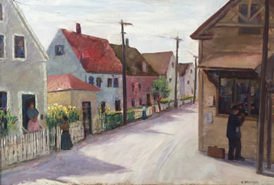 "Railroad Ticket Office, Provincetown" by Samuel Brecher - Auction record, sale price, and art valuation. Compare with similar artists and explore comparable artworks.