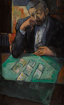 Card player/Portrait of a woman