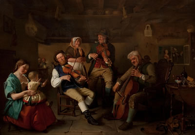 A Musical Trio by Hugh Collins - Auction record, sale price, and art valuation. Compare with similar artists and explore comparable artworks.
