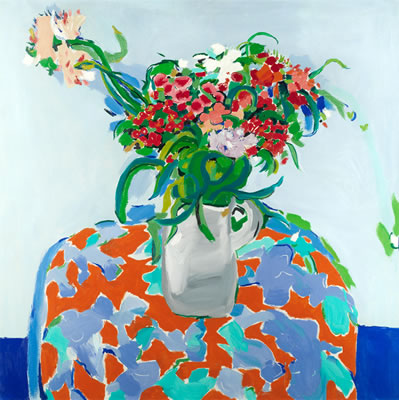 The patterned tablecloth by Philip Sutton - Auction record, sale price, and art valuation. Compare with similar artists and explore comparable artworks.