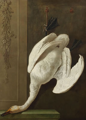 A still life of a swan