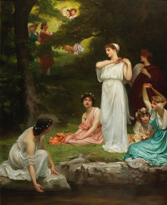 Joyous Summer: Pleasant it was when woods were green, 1882 by Philip Hermogenes Calderon - Auction record, sale price, and art valuation. Compare with similar artists and explore comparable artworks.