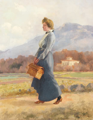 A maid carrying a basket