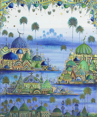 Oriental Dreamscape by Widad Al Orfali - Auction record, sale price, and art valuation. Compare with similar artists and explore comparable artworks.