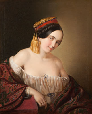 An aristocratic lady dressed in a traditional costume from Pontus