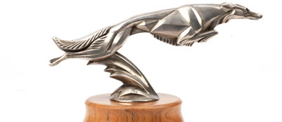 A fine Art Deco 'Leaping Greyhound' mascot