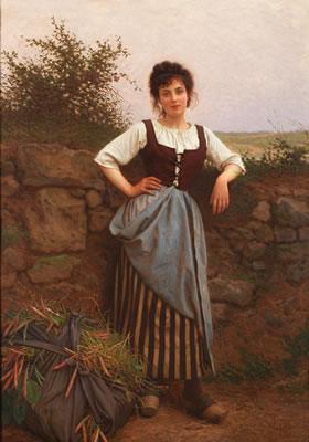 Sample artwork by Camille Bellanger (1853 - 1923), known for rural subject painting - View similar artists and auction records