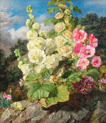 Hollyhocks by Martha Darley Mutrie - Auction record, sale price, and art valuation. Compare with similar artists and explore comparable artworks.