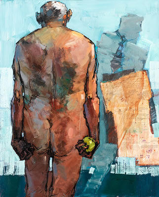 Sample artwork by Dawit Abebe (Born 1978), known for painting, sculpture, graphics, photography, design, human figures on glass - View similar artists and auction records