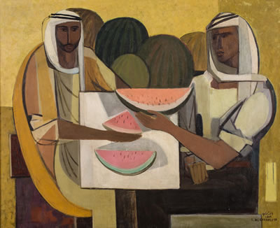 Watermelon Sellers by Ismael Al-Sheikhly - Auction record, sale price, and art valuation. Compare with similar artists and explore comparable artworks.