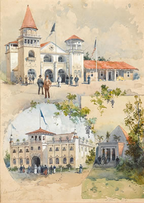 Four original illustrations from: A Glimpse of the Midwinter Fair, 1894 by Charles Dickman - Auction record, sale price, and art valuation. Compare with similar artists and explore comparable artworks.