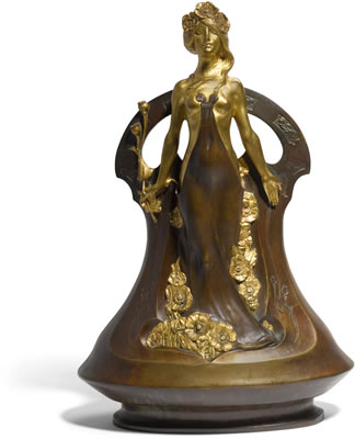 Figural Vase Allegorical of Sleep by Charles Korschann - Auction record, sale price, and art valuation. Compare with similar artists and explore comparable artworks.