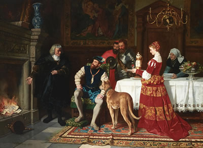 Anton Fugger burning the debenture bonds of Charles V in 1535