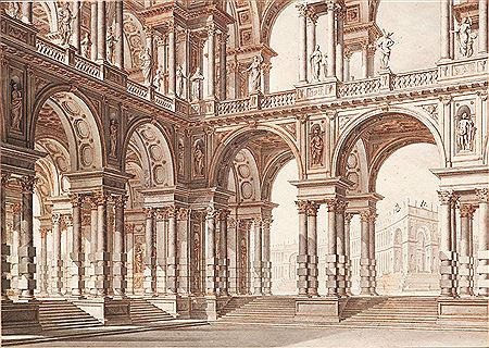La cour d'un palais princier