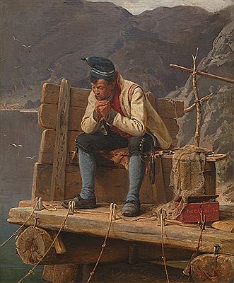 Sample artwork by Carl Sundt-Hansen (1841 - 1907), known for realistic paintings - View similar artists and auction records