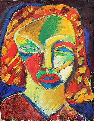 Composition with face.