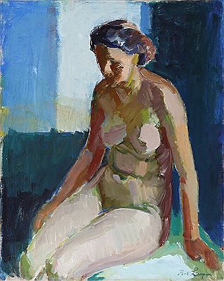 Seated model. by Robert Leepin - Auction record, sale price, and art valuation. Compare with similar artists and explore comparable artworks.