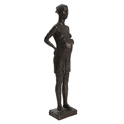 A pregnant woman.