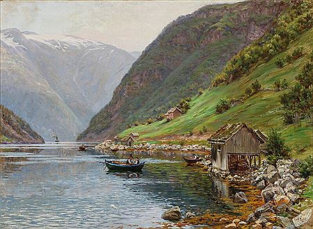 Sample artwork by Emil Carl Lund (1855 - 1928), known for town-and landscape painting - View similar artists and auction records