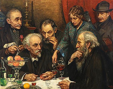 Artist gathering. by Wilfred Peter Glud - Auction record, sale price, and art valuation. Compare with similar artists and explore comparable artworks.