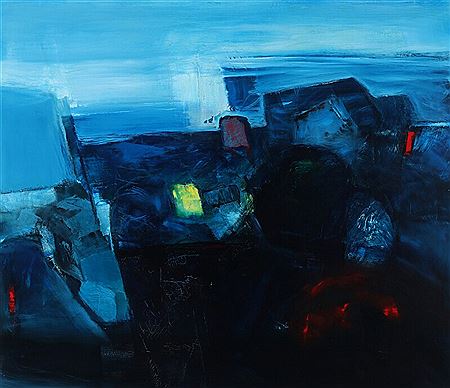 Composition in blue. by Hugo Hedemann - Auction record, sale price, and art valuation. Compare with similar artists and explore comparable artworks.