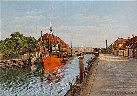 Canal view from Copenhagen. by Hans Hansen - Auction record, sale price, and art valuation. Compare with similar artists and explore comparable artworks.