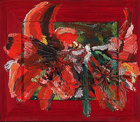 "Amaryllis med forskellige figurer bl.a hummer".