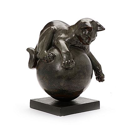 Playing cat on a ball. by Carl Hugo Liisberg - Auction record, sale price, and art valuation. Compare with similar artists and explore comparable artworks.