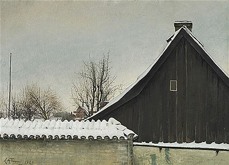 Winter day at St. Jørgensbjerg church. by Laurits Andersen Ring - Auction record, sale price, and art valuation. Compare with similar artists and explore comparable artworks.
