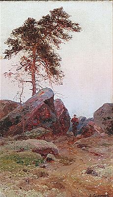 Russian evening rocky landscape