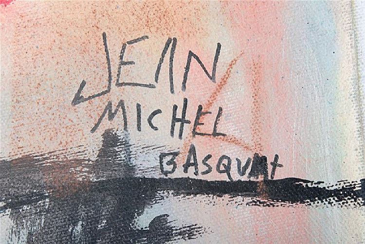 Untitled - auctioned 10/20/2018 - Jean-Michel Basquiat signature example for authentication verification from auction lot 5224406