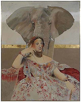 Sample artwork by S Tucker Cooke (Born 1941), known for paint and mixed media, balancing the real and the unreal, light and shadow - View similar artists and auction records