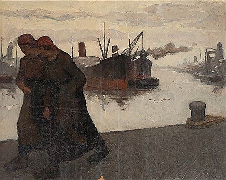 Women of the docks, sewing bags by Jos Mous - Auction record, sale price, and art valuation. Compare with similar artists and explore comparable artworks.