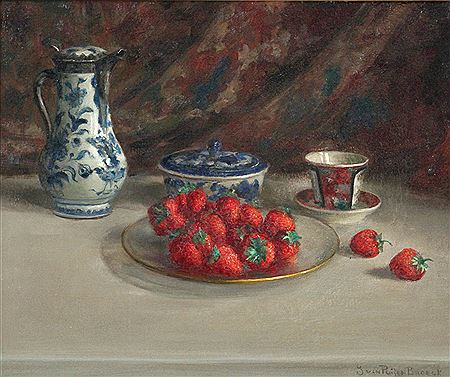 Still life with strawberries