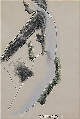 Seated nude